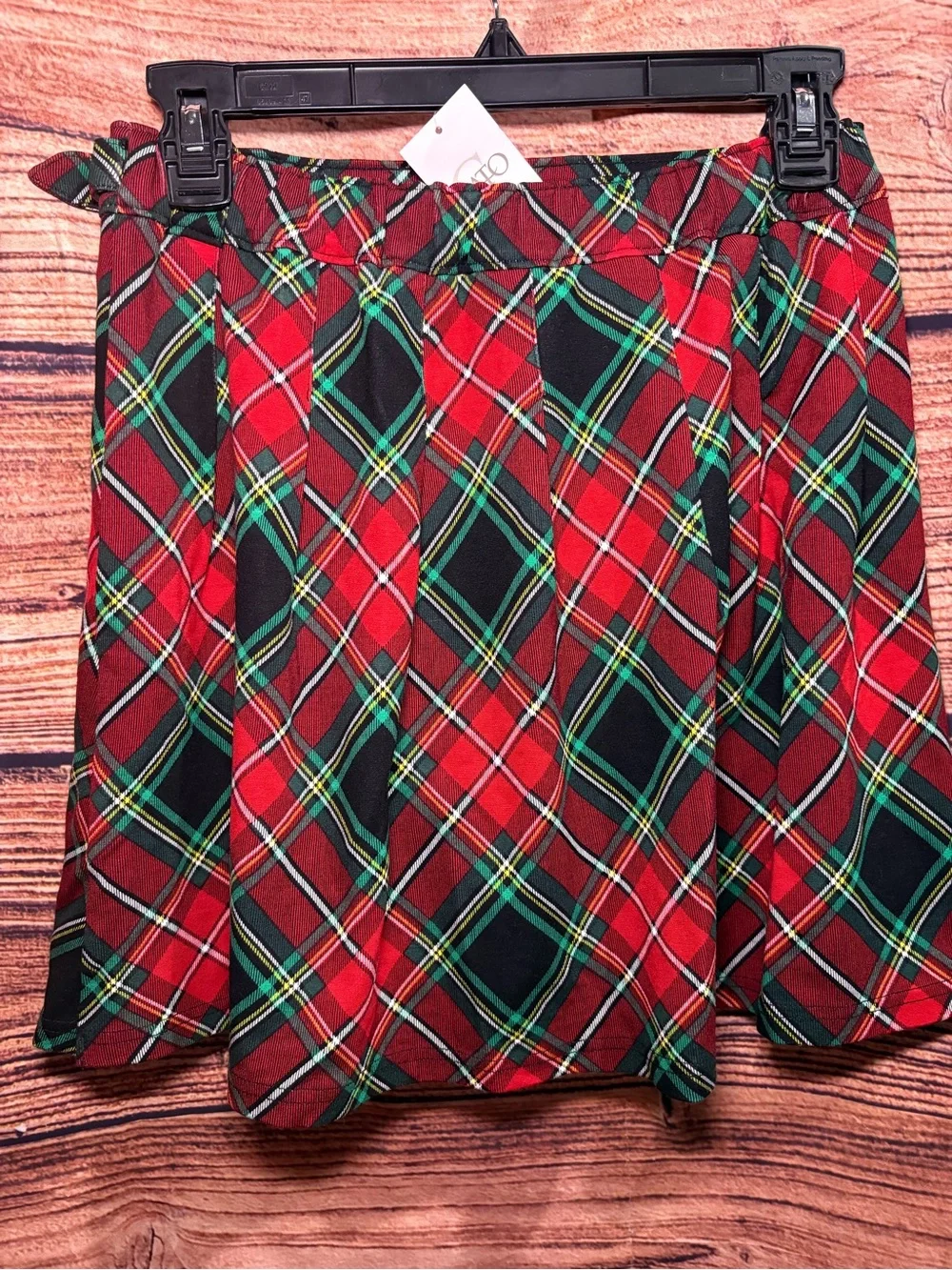 Cato Red Plaid Skort with Green and Black Tartan